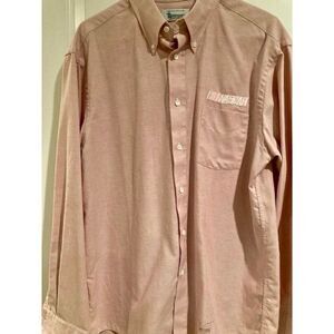 NASCAR Men’s Pink Long Sleeve Button Down Shirt by Motorsport Traditions Size L